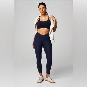 NWT- Fabletics PureLuxe High-Waisted Crossover 7/8 Leggings -DEEP NAVY (24”) New
